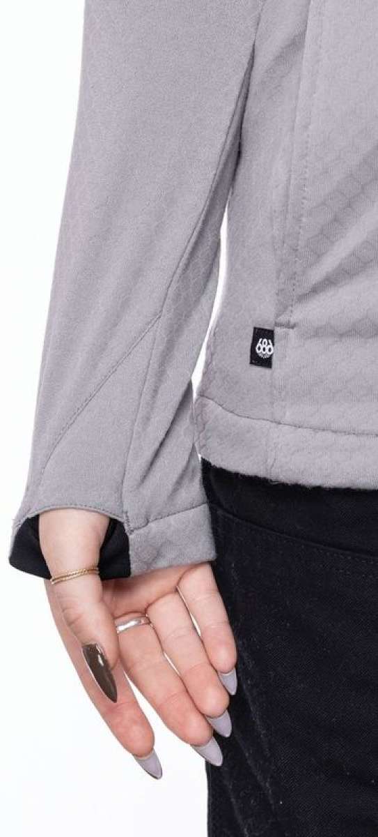 686 Ladies Mission Grid Fleece Hoodie 2023 - Image 4