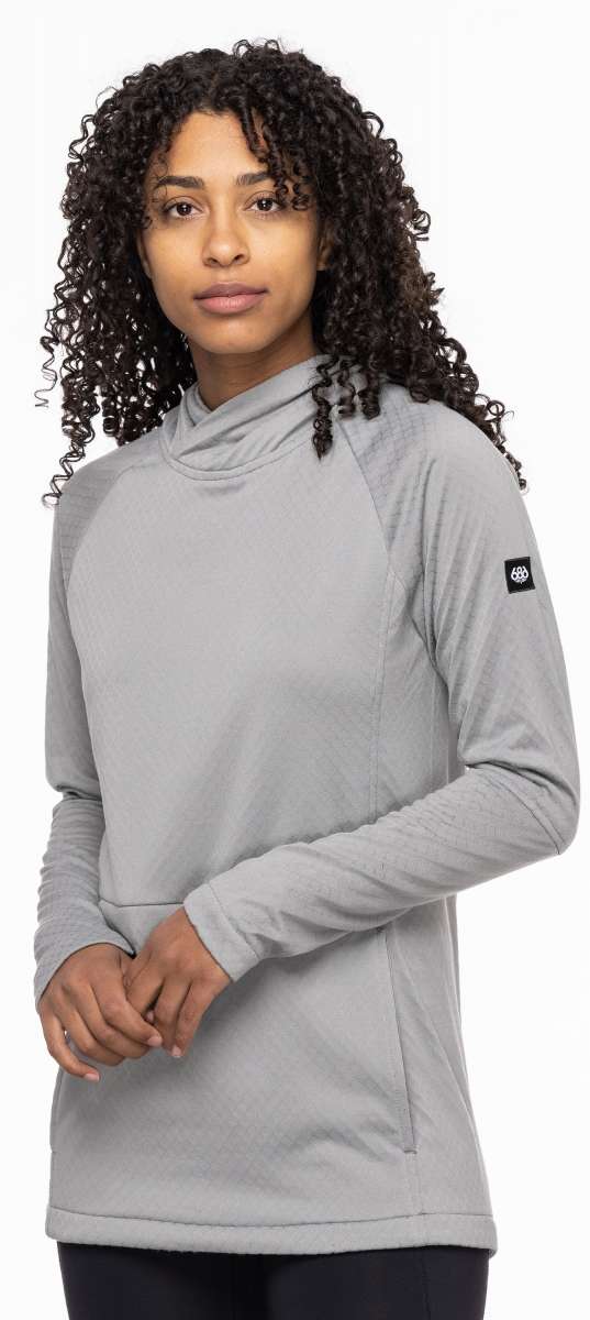 686 Ladies Mission Grid Fleece Hoodie 2023 - Image 9