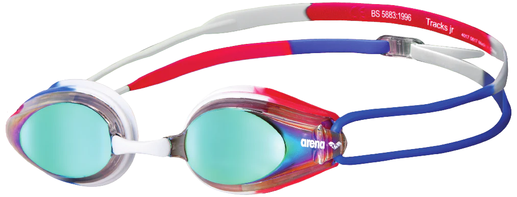 Arena Juniors' Tracks Mirrored Swim Goggles - Image 2
