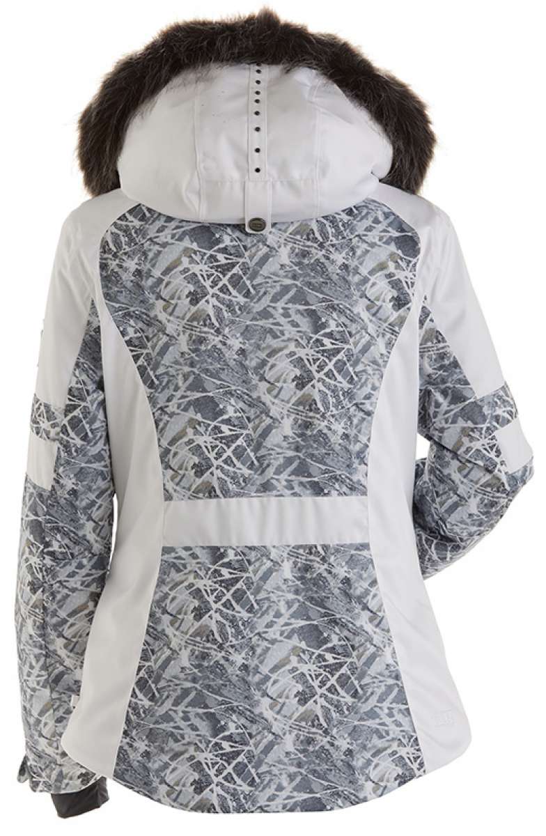 Nils Ladies Val D'Isere Print Faux Fur Jacket 2022-2023 - Image 3