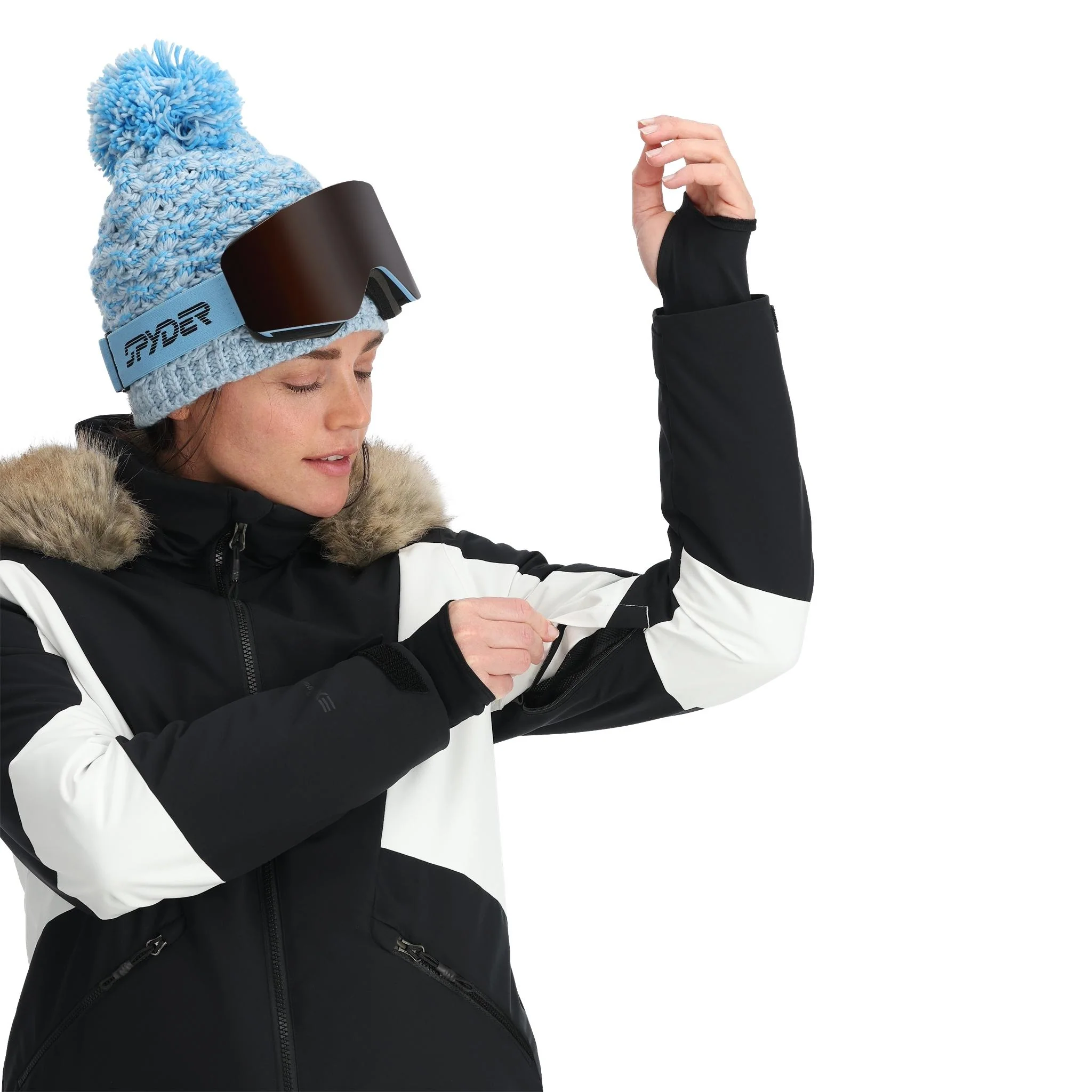 Spyder Women's Vida Insulated Faux Fur Jacket 2025 - Image 3